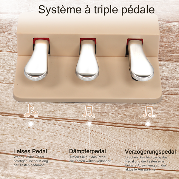 【AM不售卖】GDP-203 88键重锤键盘 嵌入式支架款 自然科技木 电钢琴 德法-19