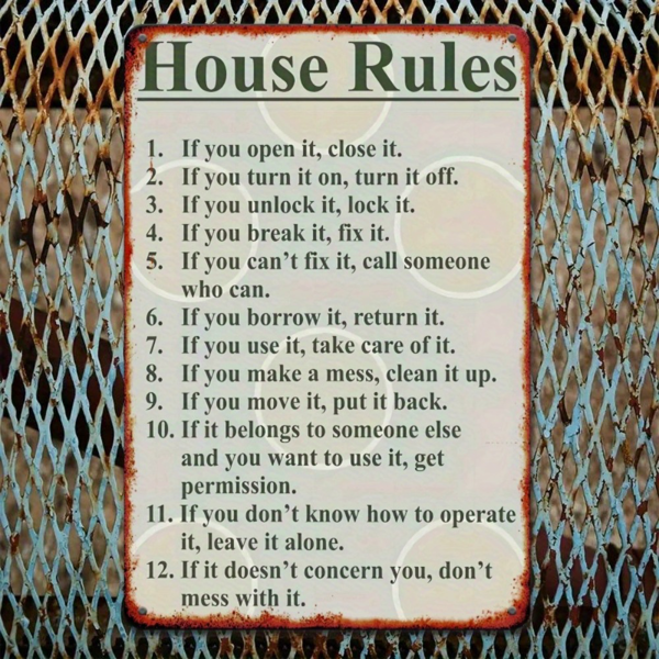 CIFbuy2D 平面房屋规则铝制标牌乡村风复古墙面装饰家居酒吧车库俱乐部挂画（TikTok、temu 下自提）-7