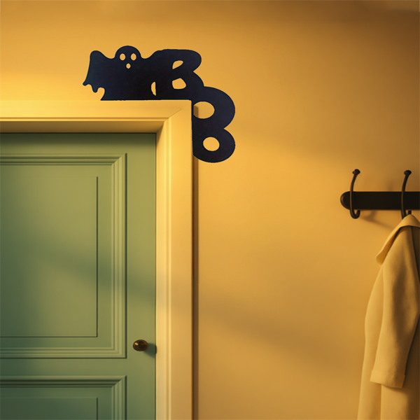 CIFbuy幽灵门挂饰万圣节门饰卧室客厅装饰墙贴趣味挂件(TikTok、temu下自提)-7