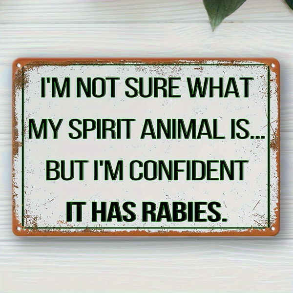 CIFbuy2D 平面趣味文字金属标牌乡村铁艺壁挂家居花园酒吧墙面装饰 （TikTok、temu 下自提）-1