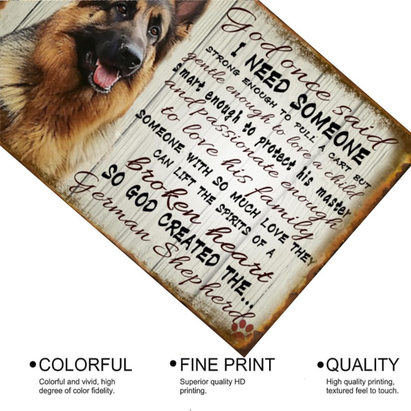 CIFbuy 复古金属铁皮牌德牧图案装饰家居客厅男人洞穴墙面装饰（TikTok、temu 下自提）-4