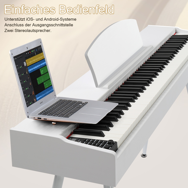 【AM不售卖】GDP-203 88键重锤键盘 嵌入式支架款 白色 电钢琴 德法-17