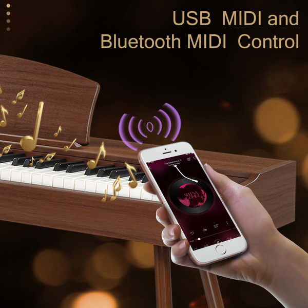 GDP-203 88键重锤键盘 嵌入式支架款 黑胡桃木 电钢琴 美国-3