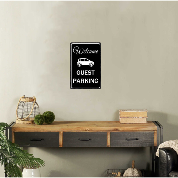 CIFbuy 复古欢迎客车金属锡牌黑白车库商店办公室户外墙面装饰（TikTok、temu pick-up service）-5