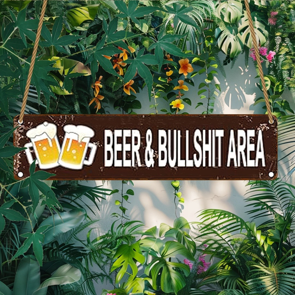 CIFbuy 农家木质标牌啤酒与胡言乱语区壁挂装饰公园农舍商用装饰牌（TikTok、temu 下自提）-4