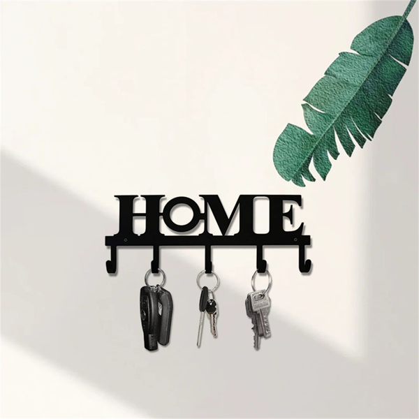 CIFbuy复古黑色金属壁钩套装 多功能墙架 家居储物装饰(TikTok、temu下自提)-2