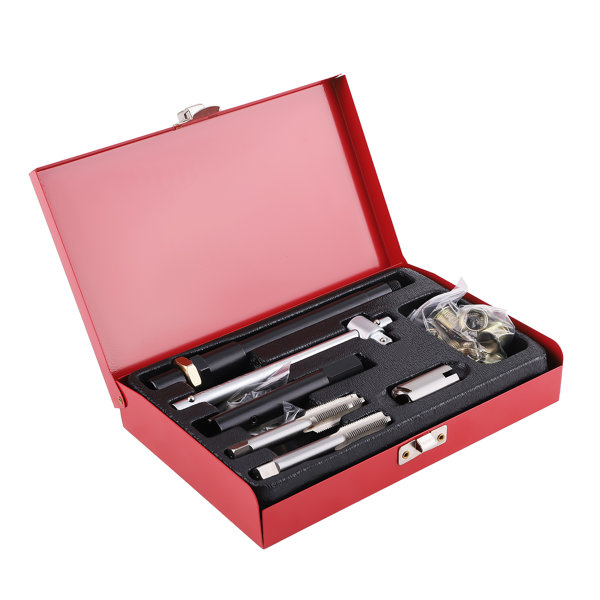 14mm Spark Plug Thread Repair Kit Rethreading Tool Set fit for Car/Truck/Lawn Mower-1