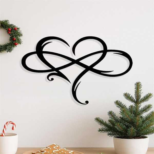 CIFbuy几何镂空铁制爱心墙饰浪漫简约客厅卧室装饰(TikTok、temu下自提)-1