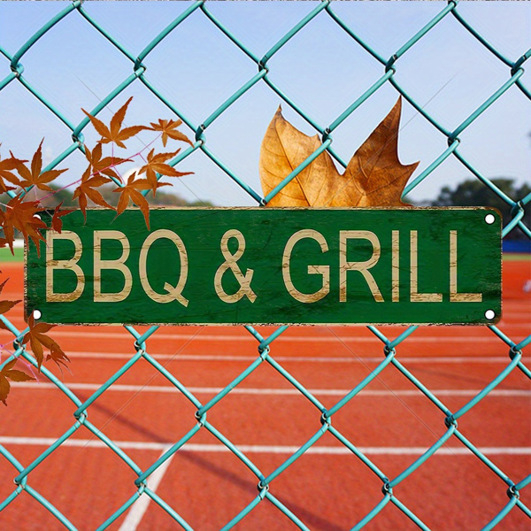 CIFbuy 复古铝合金烧烤招牌 UV 印刷金属挂牌餐厅酒吧车库墙面装饰牌（TikTok、temu 下自提）-6