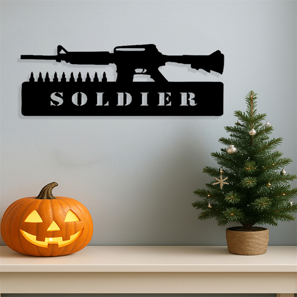 CIFbuy复古美国士兵装饰铁牌 家居酒吧车库墙面艺术装饰(TikTok、temu下自提)-4