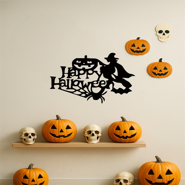 CIFbuy幽灵复古风格女巫金属墙面装饰 万圣节家居挂饰（TikTok、temu下自提）-2