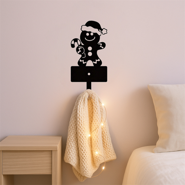 CIFbuy五钩姜饼人钥匙挂架圣诞家居装饰墙面收纳(TikTok、temu下自提)-7