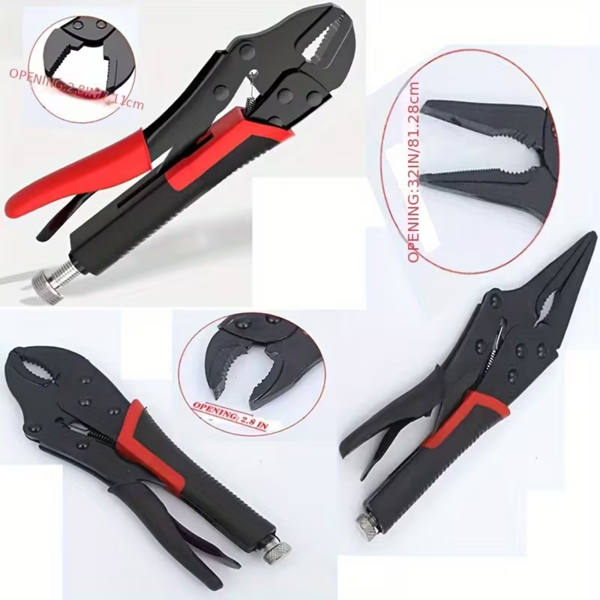 重型 8英寸 多用途鎖定夾 |工業級通用壓力夾，帶鍛鋼鉗口和360°旋轉底座 - 手動可調節虎鉗握把，用於焊接、木工和DIY固定-11