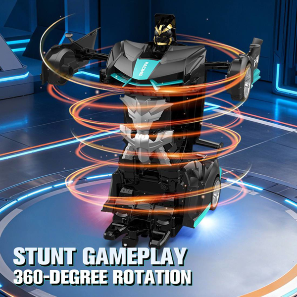 Transforming Car Robot, One-Button Deformation R/ C Toy Car, 1:18 Scale 360°Rotating Drifting, Toys Suitable for Kids Over 3+ Years Old, Educational Toys, Children's Day Gift, Birthday-5