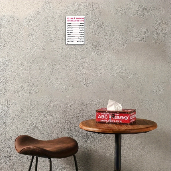 CIFbuy 西班牙语励志标语金属墙挂复古锡板墙面装饰牌（TikTok、temu 下自提）-7