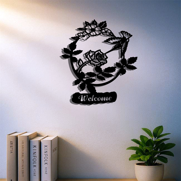 CIFbuy春季盛开花鸟迎宾标志客厅卧室玄关现代家居装饰墙画(TikTok、temu下自提)-4