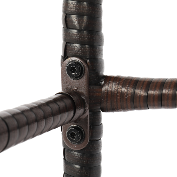 2pcs 棕色渐变 编藤吧椅-25