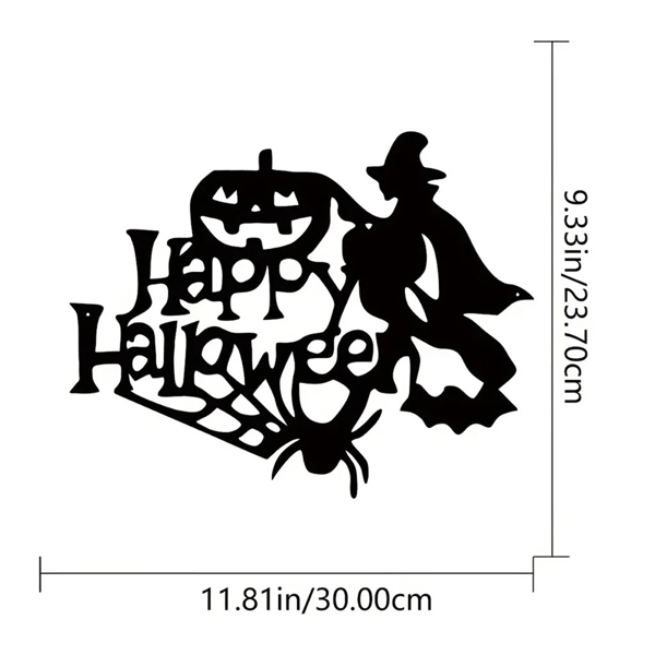 CIFbuy幽灵复古风格女巫金属墙面装饰 万圣节家居挂饰（TikTok、temu下自提）-4