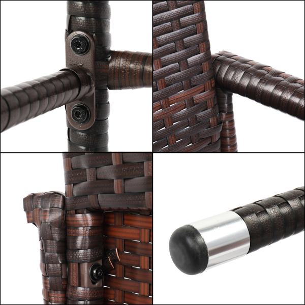 2pcs 棕色渐变 编藤吧椅-23