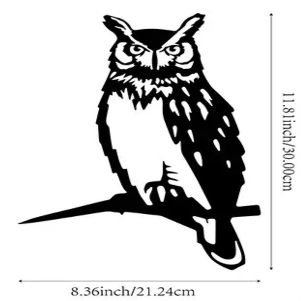 CIFbuy手工复古猫头鹰雕塑花园装饰庭院草坪户外艺术品(TikTok、temu下自提)-6