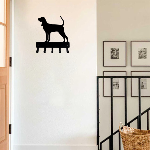 CIFbuy复古猎浣熊犬入口壁挂钩套装乡村农舍风格衣帽钥匙宠物牵引绳收纳整理器(TikTok、temu下自提)-3