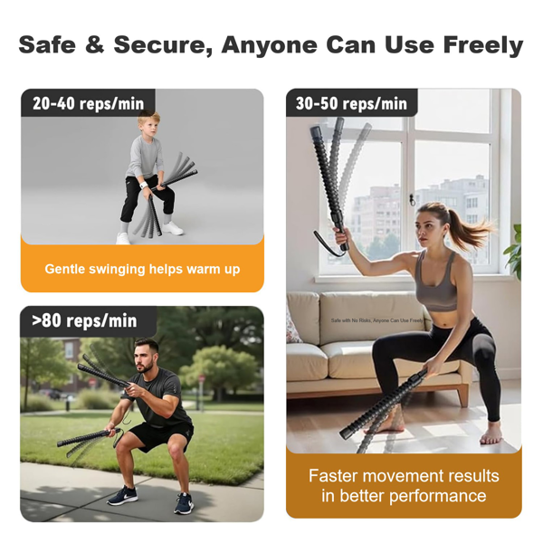 全新升级弹簧包胶无绳战绳 - 男女适用，便携可拆卸设计，在家中、办公室、户外或旅馆，随时随地都能锻炼（TK、Temu、Shein仅支持自提发货）-6