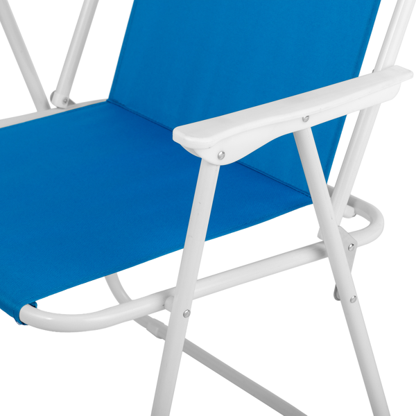 1pcs 座高15in XL  宝蓝色 铁沙滩椅 带伞 连体牛津布有横杆一档调节带伞弹簧铁沙滩椅15"-1 63*60*95cm 120kg-8