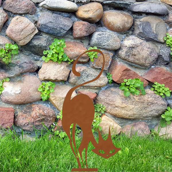 CIFbuy哥特式黑猫金属墙艺 复古万圣节圣诞节室内外庭院装饰（TikTok、temu下自提）-8