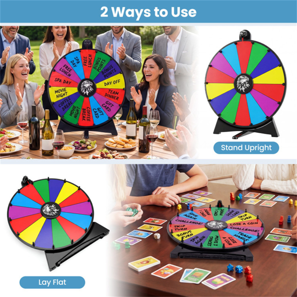 24英寸旋转奖轮，带可折叠立式和桌面幸运轮-多色-6