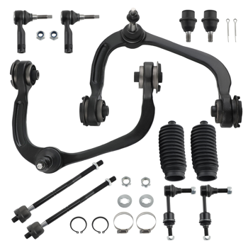12x Front Upper Control Arms w/Ball Joint Tie Rods fit for Ford F-150 2004-2005 2WD