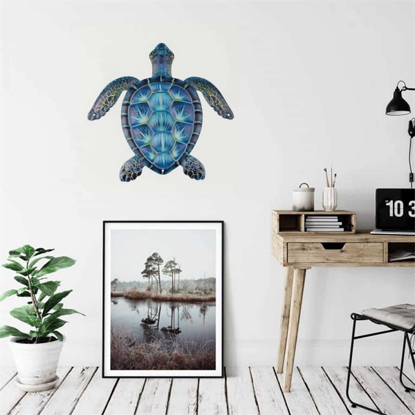 CIFbuy复古海龟金属墙壁艺术 海岸装饰适用于客厅卧室 航海主题室内外挂饰（TikTok、temu下自提）-10