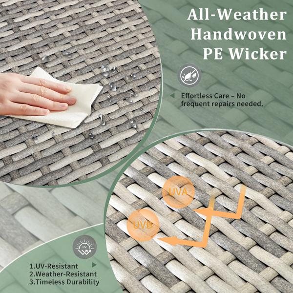 【替换旧编码：10044235】53*53*49.5cm 方形 可翻盖 灰色渐变藤条 编藤边桌-6