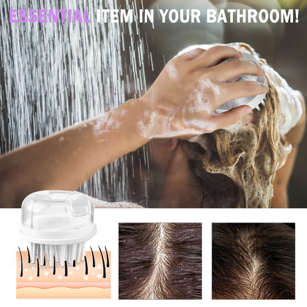 双效刷毛头皮按摩梳：双区刷毛设计，精准护理。深层清洁毛囊，舒缓按摩同时缓解压力。从健康的头皮开始，强健发根。-3