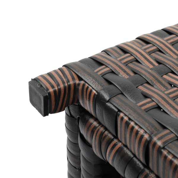 27Gallon 带顶盖 棕色渐变 编藤垃圾桶-12