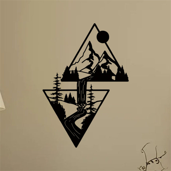 CIFbuy自粘超大壁画单张可剥离壁纸风景自然植物图案抽象墙艺客厅卧室办公室宿舍(TikTok、temu下自提)-1