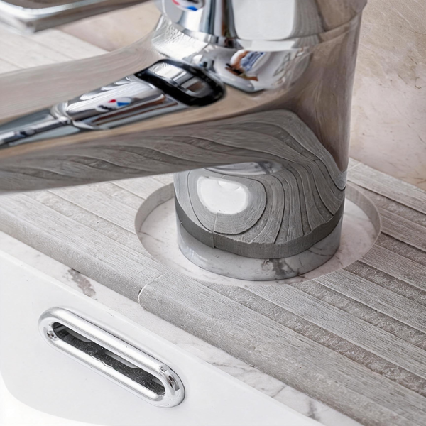 厨房水槽龙头垫 – 硅藻土吸水垫及水槽保护垫，防止潮湿 – 水槽防溅挡板吸水石托盘，适用于浴室台面-4