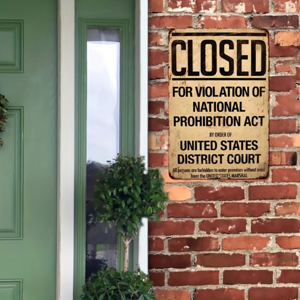 CIFbuy 复古禁酒令金属铝制标牌 20 年代风格家居酒吧装饰挂画（TikTok、temu 下自提）-5