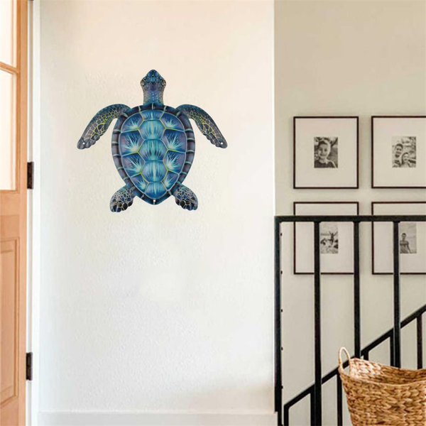 CIFbuy复古海龟金属墙壁艺术 海岸装饰适用于客厅卧室 航海主题室内外挂饰（TikTok、temu下自提）-6
