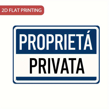 CIFbuy 意大利文私人财产复古金属警示牌 Proprietà Privata 花园车库铁艺挂饰（TikTok、temu pick-up service）