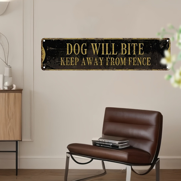 CIFbuy 复古铝制标牌狗主题花园酒吧家居墙面 2D 装饰挂牌（TikTok、temu 下自提）-3