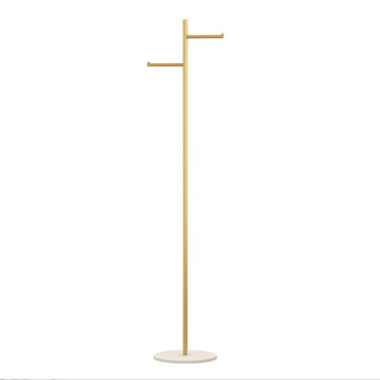 Clothing Rack, Golden Metal Freestanding Heavy Duty Clothes Rack with Marble Base, Multipurpose Garment Hanger for Bedroom, Hat, Scarf, Jacket