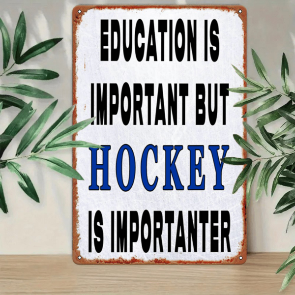 CIFbuy 复古冰球标语金属壁挂教育重要冰球更重要体育酒吧俱乐部装饰（TikTok、temu pick-up service）-4