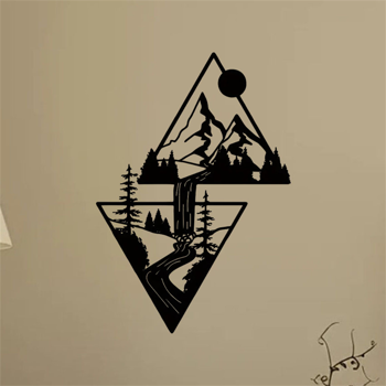 CIFbuy自粘超大壁画单张可剥离壁纸风景自然植物图案抽象墙艺客厅卧室办公室宿舍(TikTok、temu下自提)