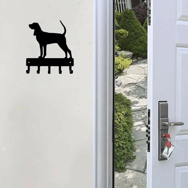 CIFbuy复古猎浣熊犬入口壁挂钩套装乡村农舍风格衣帽钥匙宠物牵引绳收纳整理器(TikTok、temu下自提)-7