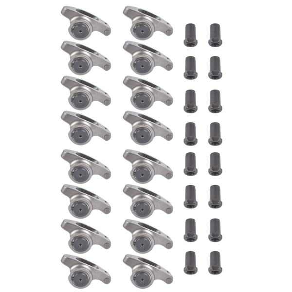 摇臂 16Pcs 17-4PH Stainless Steel Rocker Arms Fit for Pontiac 287-455 V8 4.3L 1.65 Ratio-2