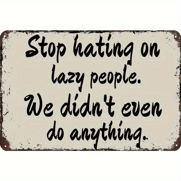 CIFbuy 趣味复古金属标牌 12x8 英寸墙面装饰恶搞标语牌（TikTok、temu 下自提）-3