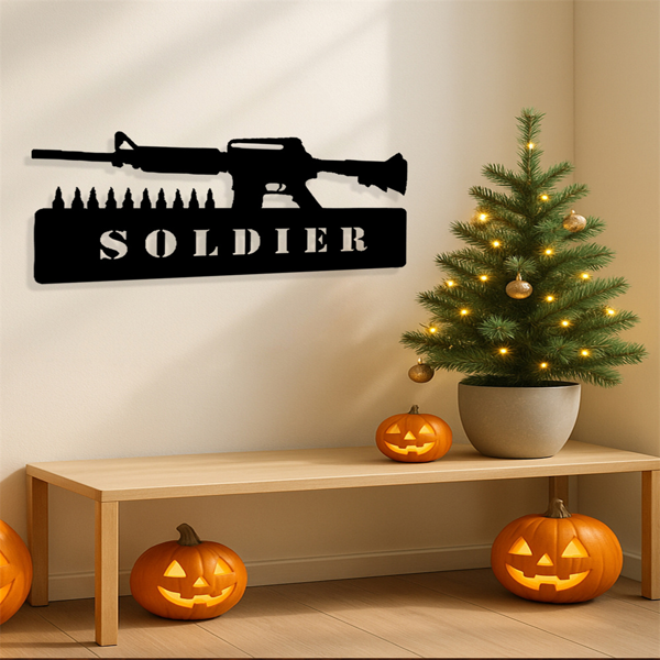 CIFbuy复古美国士兵装饰铁牌 家居酒吧车库墙面艺术装饰(TikTok、temu下自提)-3