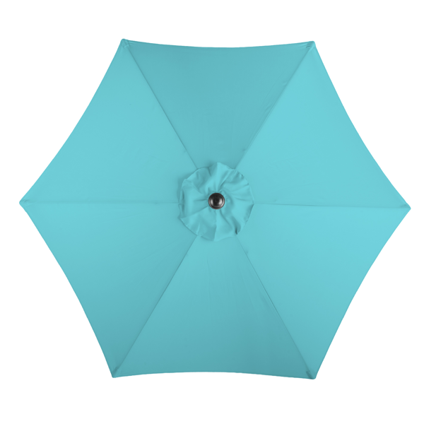 9FT 天蓝色  转向头 KD 圆形  太阳伞 涤纶布 6铁伞骨 铁中柱-11