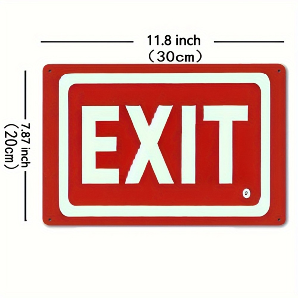 CIFbuy2D 平面复古应急出口铝制标牌金箔雕刻墙面装饰（TikTok、temu 下自提）-4