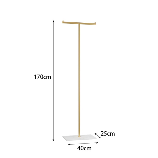 Clothing Rack, Golden Metal Freestanding Heavy Duty Clothes Rack with Marble Base, Multipurpose Garment Hanger for Bedroom, Hat, Scarf, Jacket,-3